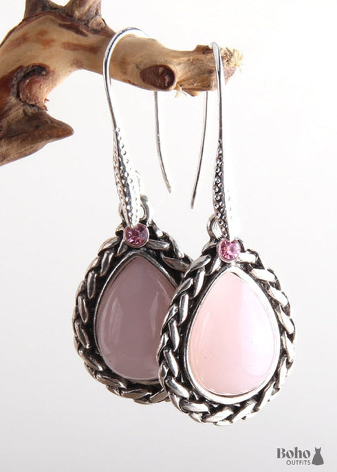 Boho Earrings, RH Dangle Earrings, Black Silver